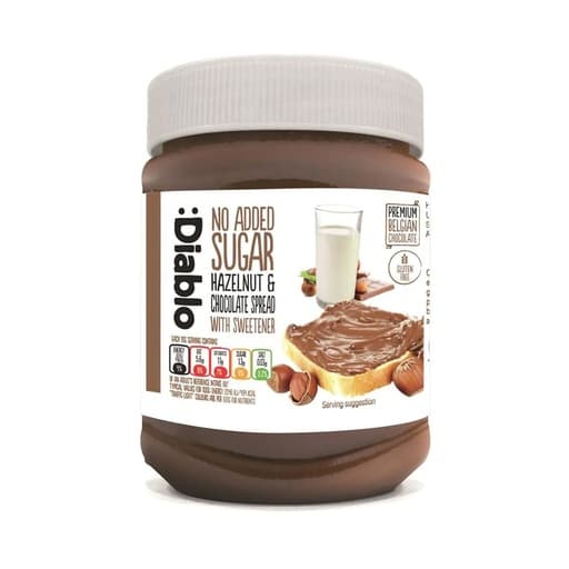 Diablo Hazelnut Chocolate Spread No Added Sugar 350g