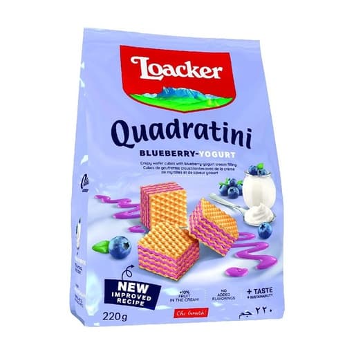 Loacker Quadratini Blueberry Yogurt 220g