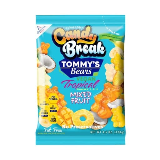 Candy Break Tommy’s Bears Vegan Tropical Mixed Fruit 128g