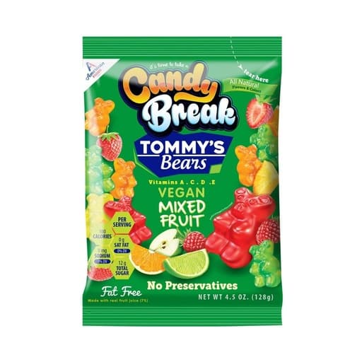 Candy Break Tommy’s Bears Vitamins Vegan Mixed Fruit 128g