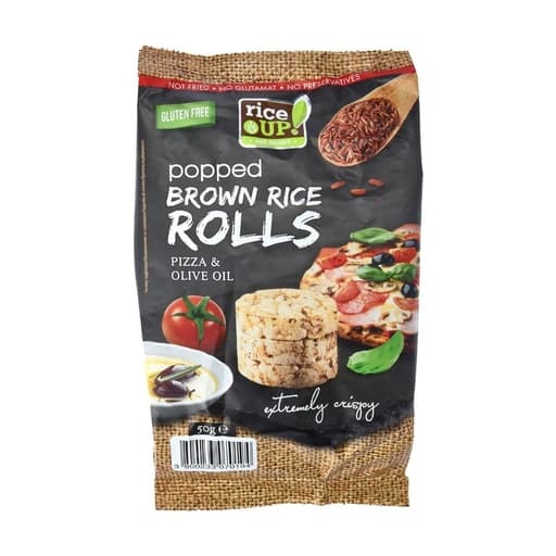 Rice Up Pizza & Olive Oil Brown Rice Rolls 50g