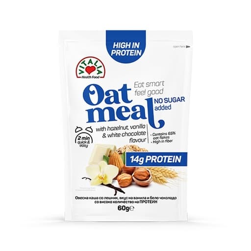 Vitalia Protein Oatmeal with Hazelnuts & White Chocolate 60g