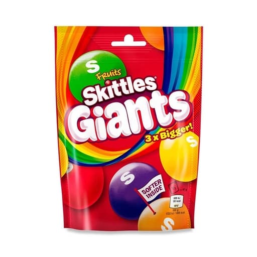 Skittles Giants Fruit Sweets Pouch Bag 141g