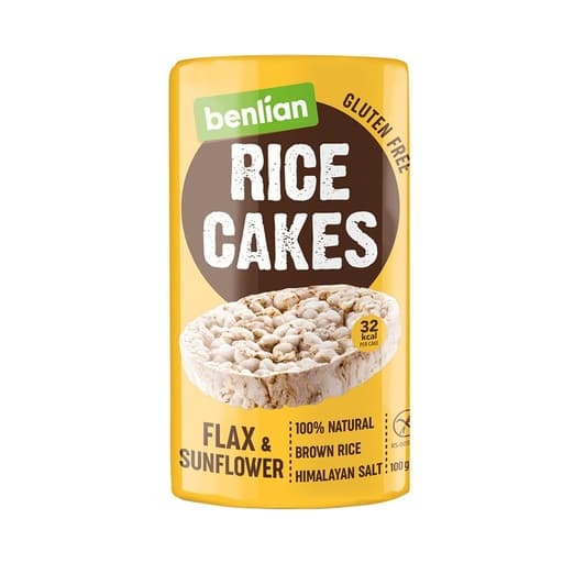 Benlian Flax & Sun Flower Rice Cakes 100g