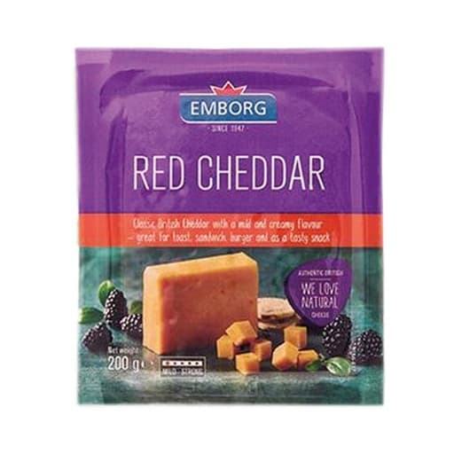 Emborg Red Cheddar 200g