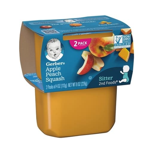 Gerber Sitter 2nd Foods Apple Peach Squash 226g