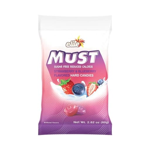 Elite Must Sugar Free Mix Berries Flavored Candy 80g
