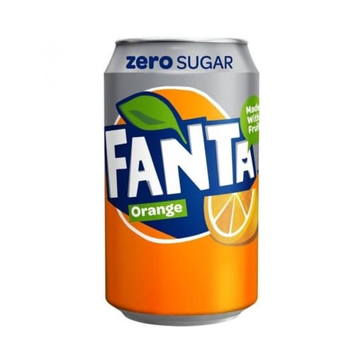 Fanta Zero Soft Drink Can Orange 330ml