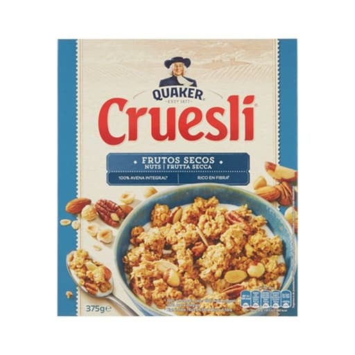 Quaker Cruesli Whole Meal Oat Flakes With Nuts 375g