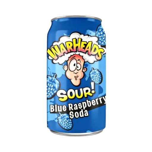 Warheads Sour Blue Raspberry Soda 355ml