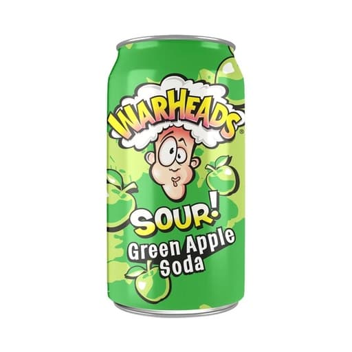 Warheads Sour Green Apple Soda 355ml