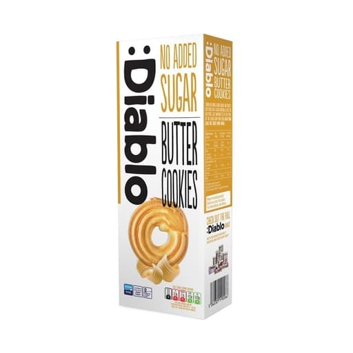 Diablo no added sugar butter cookies 135g