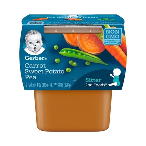 Gerber Sitter 2nd Foods carrot Sweet Potato Pea 226g