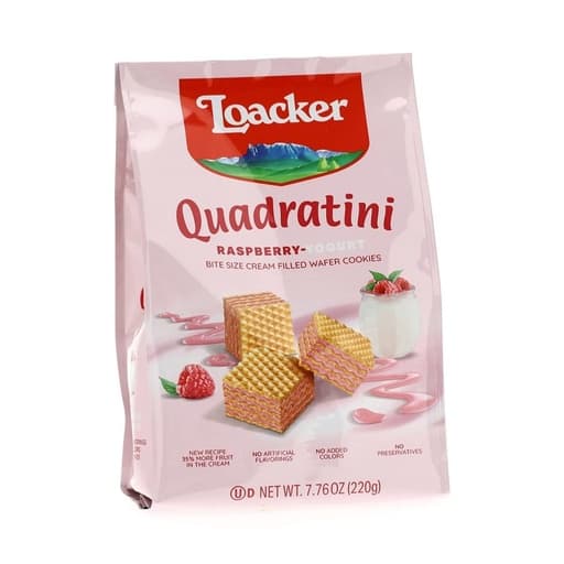 Loacker Quadratini Raspberry Yogurt 220g