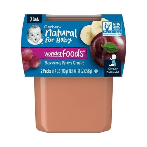 Gerber Sitter 2nd Foods Banana Plum Grape 226g