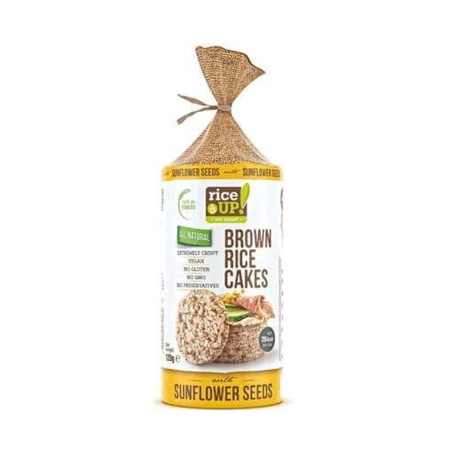 رز Up Brown رز Cakes Sunflower Seeds 120g