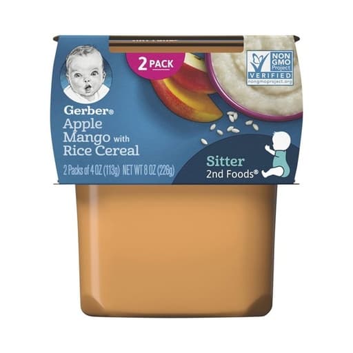 Gerber Sitter 2nd Foods Apple Mango Rice Cereal 226g