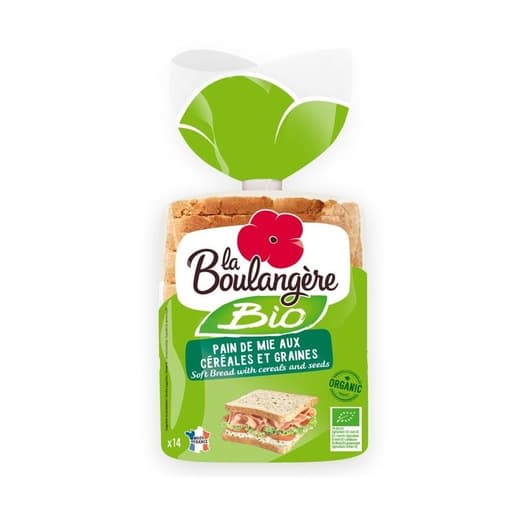 La Boulangere Bio Soft Bread With Cereals & Seeds