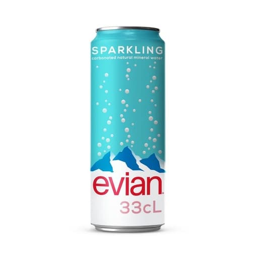 evian Sparkling Natural Mineral Water 330ml