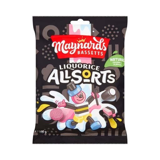 Maynards Bassetts Liquorice Allsorts Sweets Bag 190g