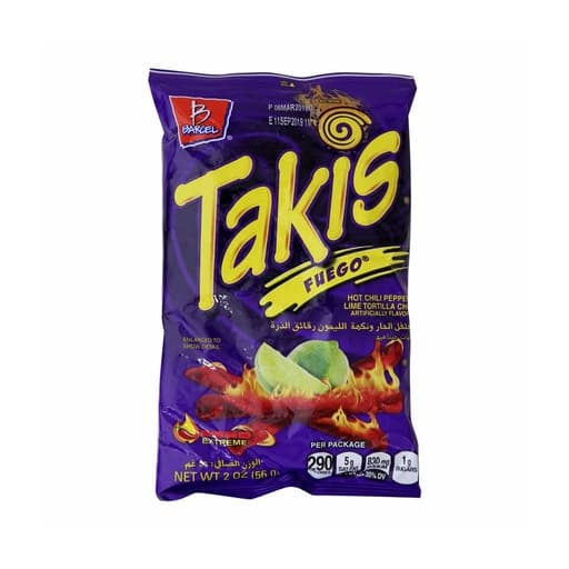 Takis Chips Fuego Pepper Lime 2Oz
