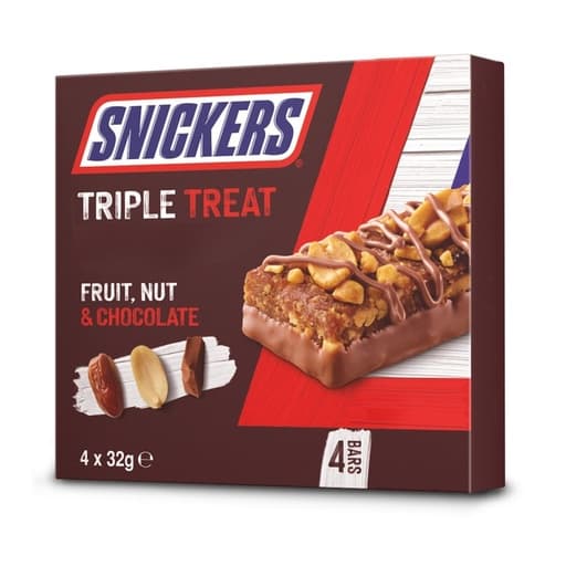 Snickers Triple Treat Fruit Nut Chocolate 128g