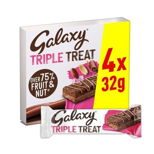 Galaxy Triple Treat Fruit Nut Chocolate 128g