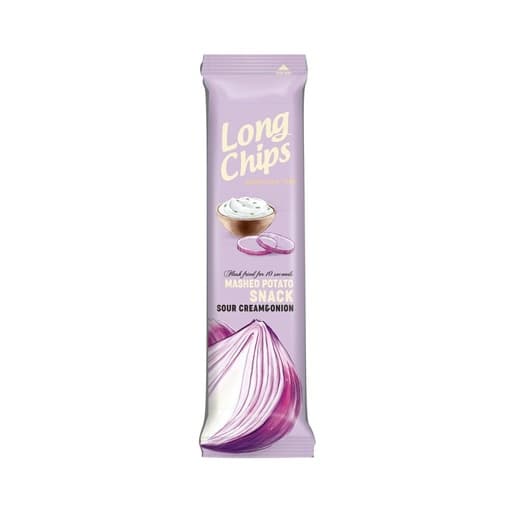LONG CHIPS SNACK SOUR CREAM & ONION 75G