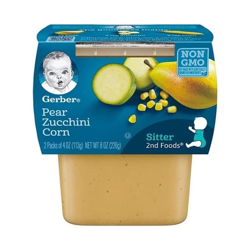Gerber Sitter 2nd Food Pear Zucchini Corn 226g