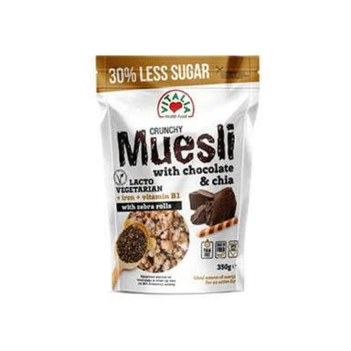 Vitalia Crunchy Muesli Sweetened With Sugar 375g – Chocolate
