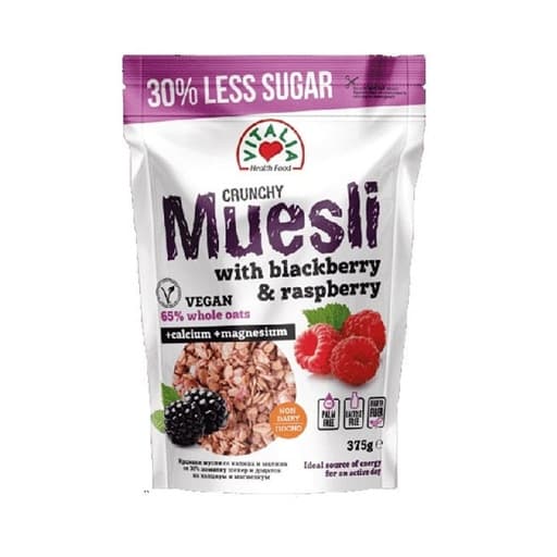 Vitalia Crunchy Muesli Blackberry& Raspberry 375g
