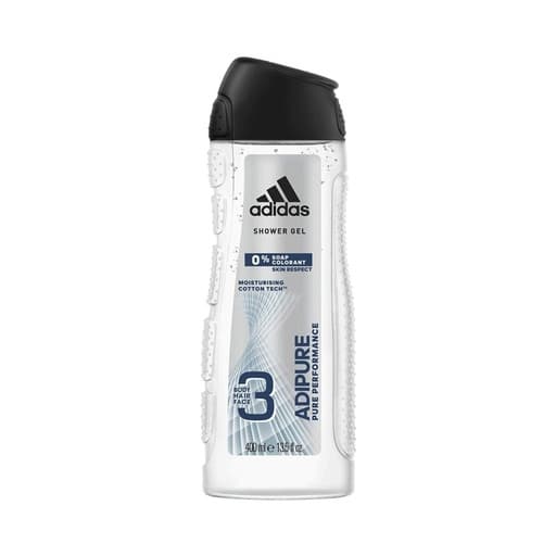 ADIDAS ADIPURE SHOWER GEL BODY HAIR FACE 400ML