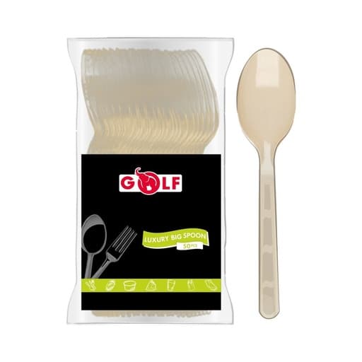GOLF BIG PLASTIC SPOONS 100 PCS