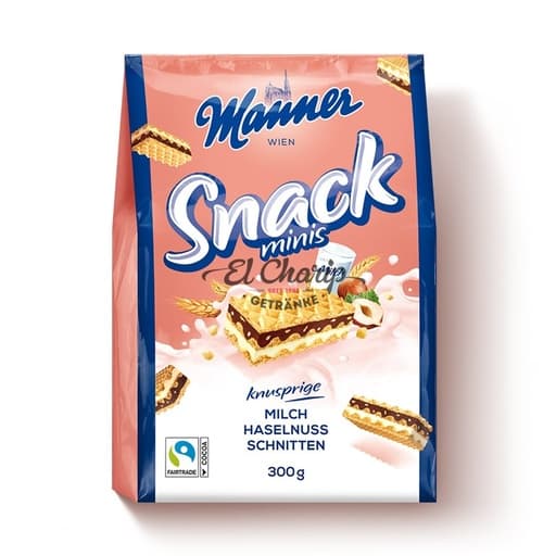 Manner Snack Minis Milk Hazelnut Wafers 300g