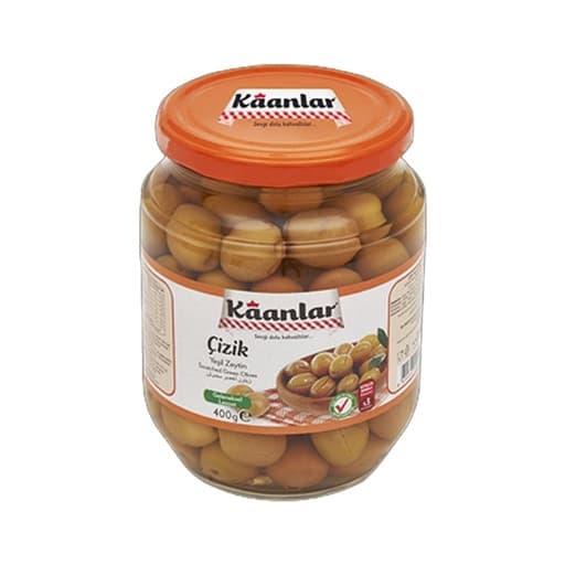 Kaanlar שרוטים ירוק זיתים 400g
