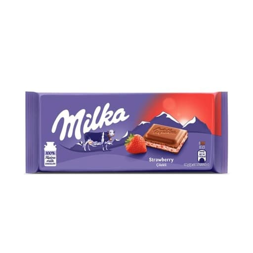 MILKA STRAWBRRY CHOCOLATE 100G