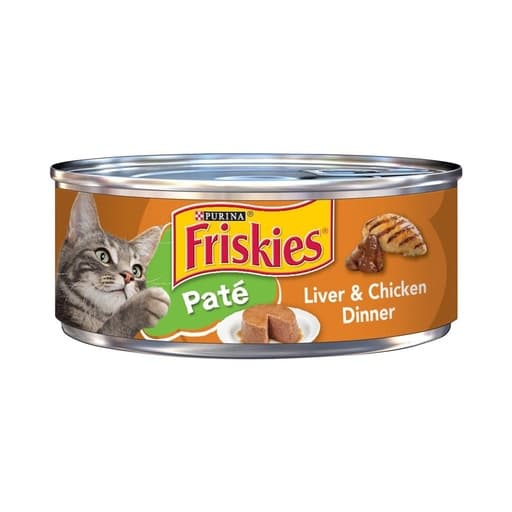 Purina Friskies Cat Food Pate Liver & Chicken Dinner 156g