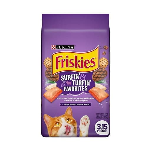 Purina Friskies Dry Cat Food Surfin & Turfin Favorites 1.42kg