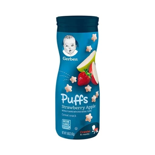 Gerber Puffs Apple Strawberry Cereal Snack 8 42g