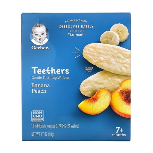 Gerber Teethers Banana & Peach 7+ 48g