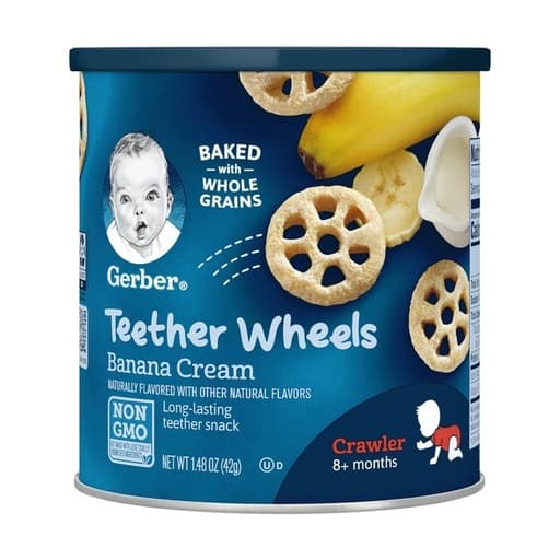 Gerber Teether Wheels Banana Cream 8 42g
