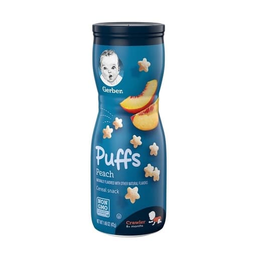 Gerber Puffs Peach Cereal Snack 8 42g