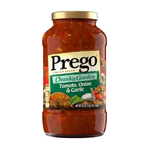 Prego Chunky Garden Italian Sauce 673g – Tomato , Onion & garlic