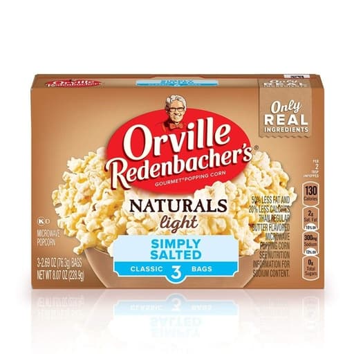 Orville Redenbachers Naturals Light Salted 229g