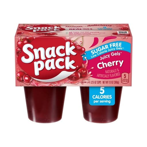 Snack Pack Cherry Sugar Free Gels 368g