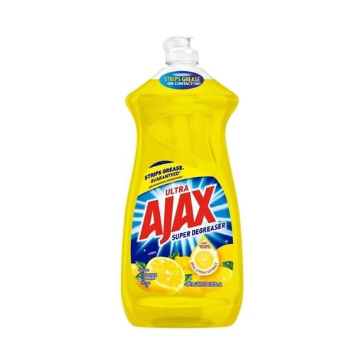 Ajax Ultra Super Degreaser Liquid Dish Soap Lemon 828ml