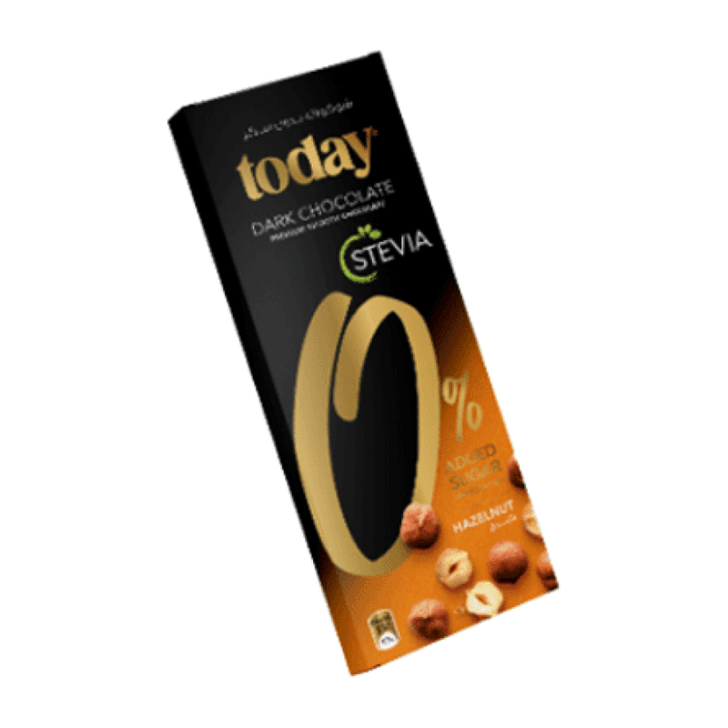 Today Dark Chocolate Stevia Hazelnut 65g