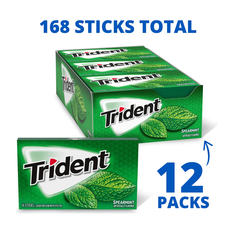 Trident Spearmint Gum 12 sticks