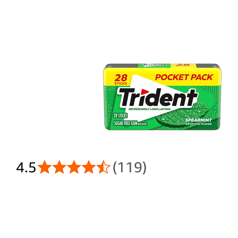 Trident Spearmint Gum 28 Sticks