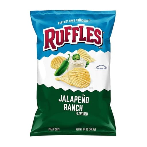 Ruffles Potato Chips Jalapeno Ranch Flavored 184g